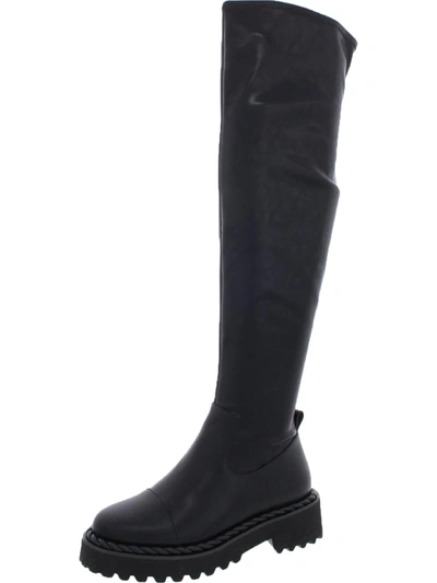 Vince Camuto Melleya Womens Faux Leather Tall Over-the-knee Boots In Black
