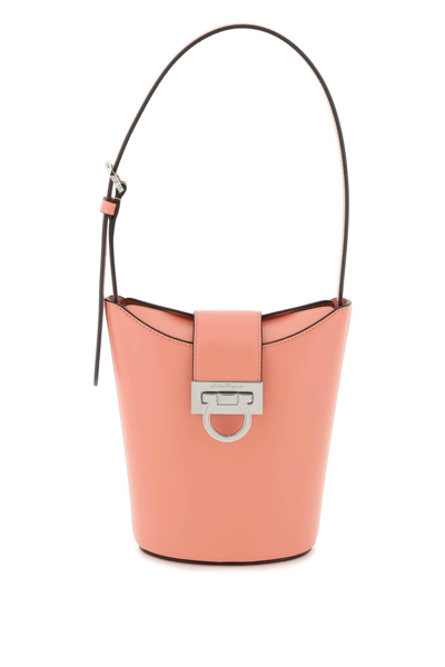 Ferragamo Small Trifolio Shoulder Bag In Pink