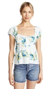 Free People Close To You Blouse In Ivory Combo