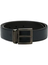 Prada Buckle Belt In Blue