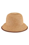 San Diego Hat Ribbon Trim Bucket Hat In Coffee