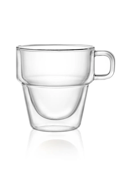 Joyjolt Stoiva Stackable Double Wall Espresso Cup In Clear