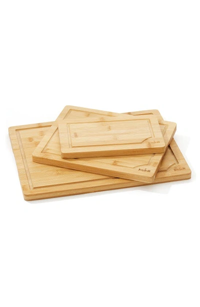 Joyjolt Set Of 3 Multisize Bamboo Cutting Boards In Brown