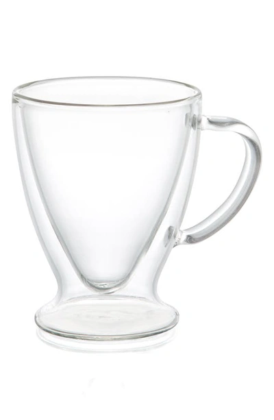 Joyjolt Declan Irish Double Wall Coffee Glass In Clear