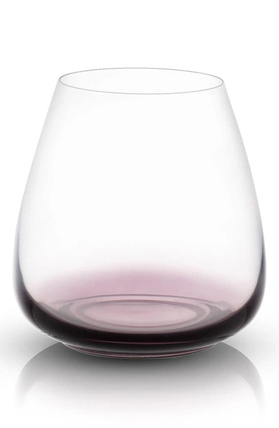 Joyjolt Black Swan Crystal Stemless Wine Glass In Clear