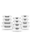 Joyjolt 24-piece Glass Food Storage Containers With Airtight Lids In Clear/ Light Grey