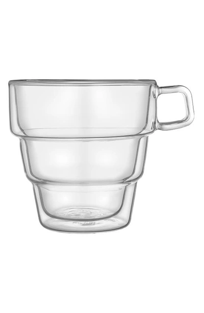 Joyjolt Pila Double Wall Coffee Glass In Clear