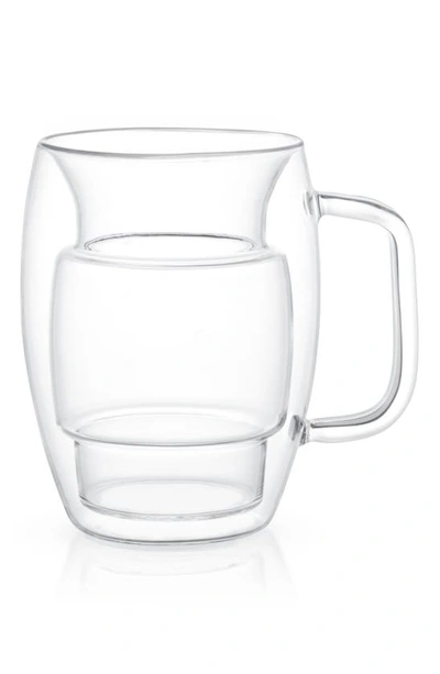 Joyjolt Cadus Double Wall Coffee Glass In Clear