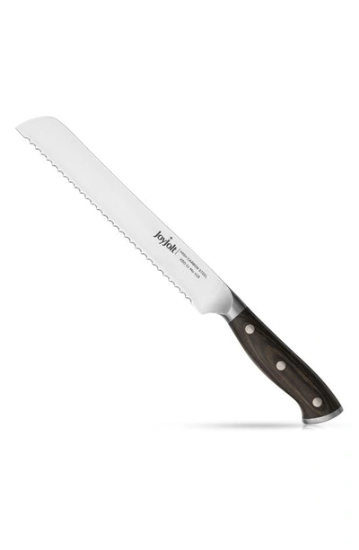 Joyjolt 8" Stainless Steel Bread Knife In Silver/ Black