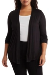 Renee C Jersey Cardigan In Black