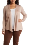 Renee C Jersey Cardigan In Taupe