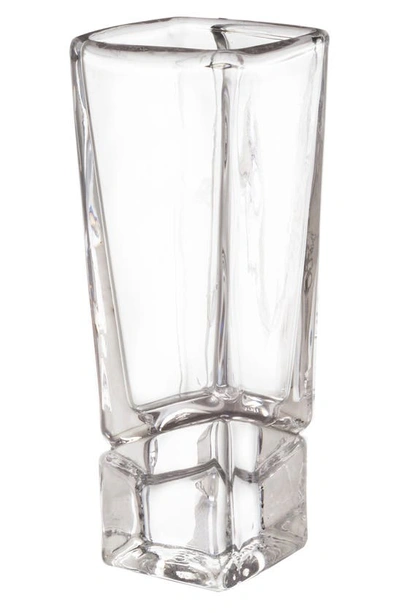 Joyjolt Carre Square Heavy Base Crystal Shot Glass In Clear