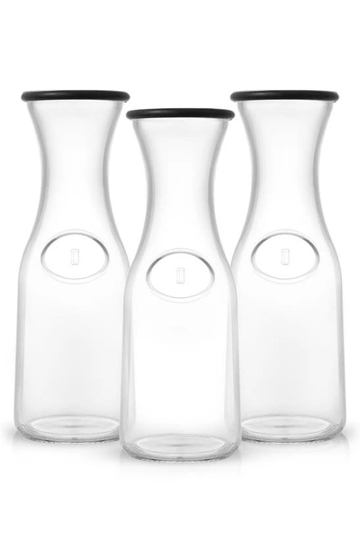 Joyjolt Hali Glass Carafe Bottle Pitcher In Clear