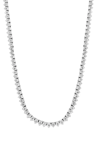 Effy 14k White Gold Diamond & Sapphire Necklace