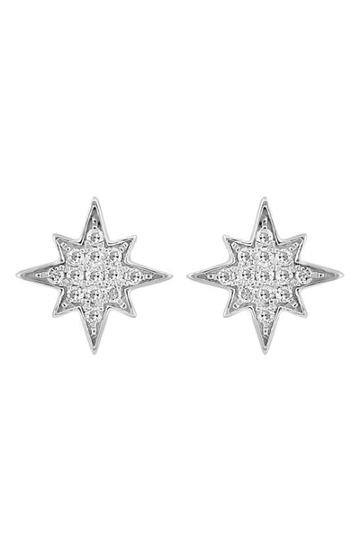 Effy Sterling Silver Diamond Burst Stud Earrings