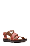 Clarks Kitly Way Sandal In Red
