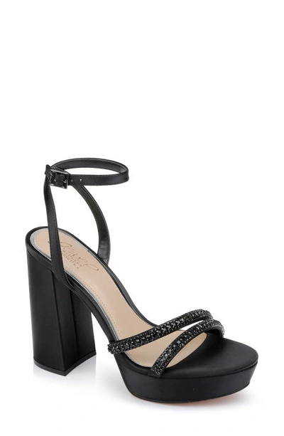 Jewel Badgley Mischka Rochel Platform Sandal In Black