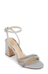 Jewel Badgley Mischka Rosa Ankle Strap Sandal In Silver