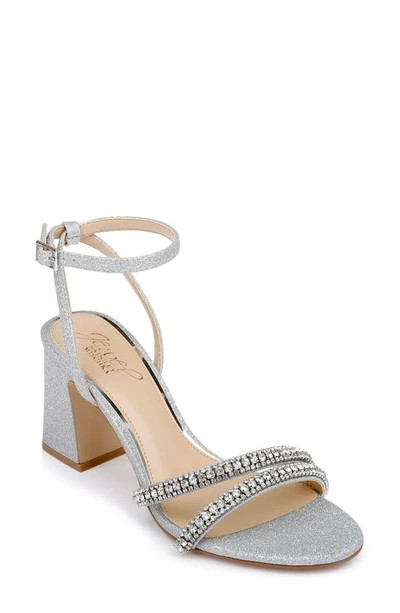 Jewel Badgley Mischka Rosa Ankle Strap Sandal In Silver
