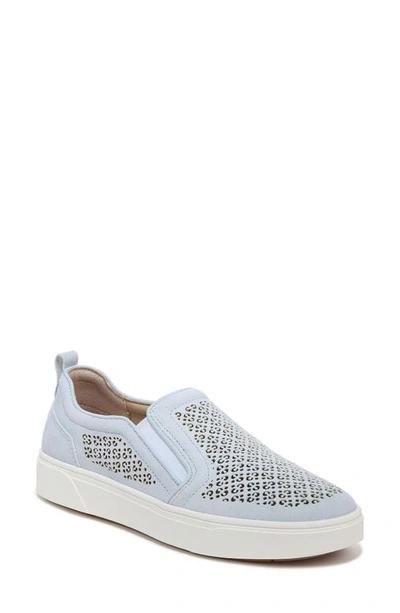 Vionic Kimmie Perforated Suede Slip-on Trainer In Ballad Blue