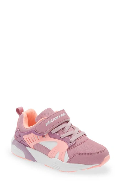 Dream Pairs Kids' Low Top Sneaker In Dusty/ Pink