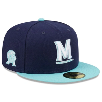 New Era Men's Navy, Light Blue Maryland Terrapins 59fifty Fitted Hat In Navy,light Blue