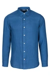 Swims Amalfi Linen Button-up Shirt In Ensign Blue