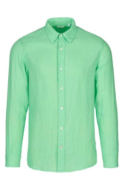 Swims Amalfi Linen Button-up Shirt In Sea Glass