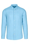 Swims Amalfi Linen Button-up Shirt In Spray Blue