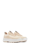 Sorel Ona 503 Low Top Platform Sneaker In White Peach/ Nova Sand