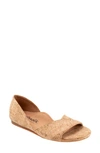 Softwalk Cypress Open Toe Flat In Natural Cork