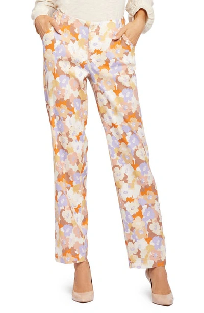 Nydj Marilyn Linen Blend Trousers In Multi