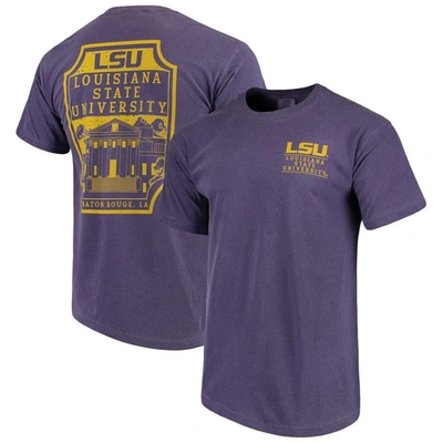 Image One Purple Lsu Tigers Comfort Colors Campus Icon T-shirt