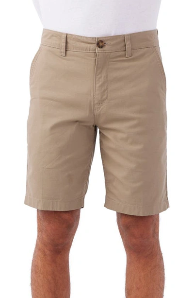 O'neill Jay Stretch Flat Front Bermuda Shorts In Khaki