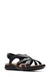 Clarks Kilty Go Sandal In Black Leather