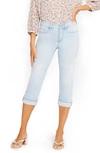 Nydj Marilyn Roll Cuff Crop Capri Jeans In Brightside