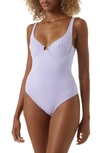 Melissa Odabash Sanremo One-piece Swimsuit In Lavender Ribbed