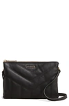 Ted Baker Ayasini Quilted Leather Crossbody Bag In Black