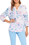 Nydj High-low Crepe Blouse In Cecil Atelier