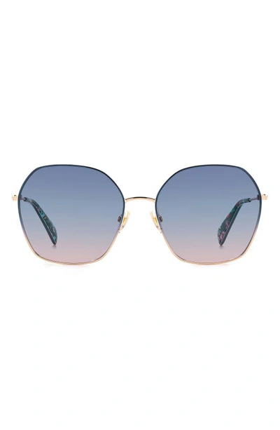 Kate Spade Kenna 57mm Square Sunglasses In Blue