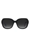 Kate Spade Laynes 55mm Gradient Sunglasses In Black/gray Gradient