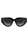 Marc Jacobs 57mm Cat Eye Sunglasses In Black White Grey