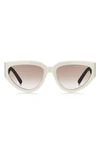 Marc Jacobs 57mm Cat Eye Sunglasses In White