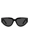 Marc Jacobs 57mm Cat Eye Sunglasses In Black Grey
