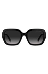 Marc Jacobs 54mm Gradient Square Sunglasses In Black/black Gradient
