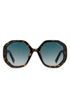 Marc Jacobs 53mm Gradient Round Sunglasses In Brown