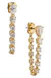 Nadri Tennis Draped Front To Back Earrings In 18k Gold-plated
