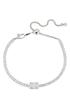 Nadri Emerald Cut Tennis Bracelet In Rhodium