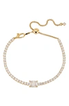 Nadri Emerald Cut Tennis Bracelet In White/gold