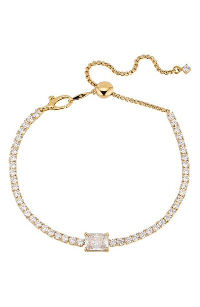 Nadri Emerald Cut Tennis Bracelet In White/gold